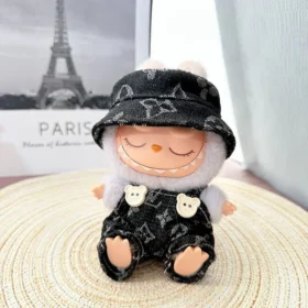 Labubu Accessoire : Chapeaux Salopette Noir Gris Luxe